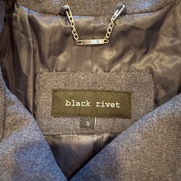 Black Rivet Women's Navy Wool Jacket Size Small - Picture 7 of 11